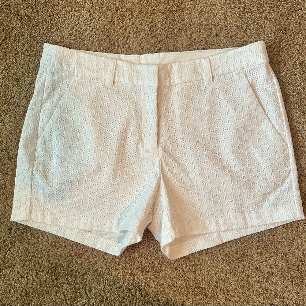 Garnet Hill White Eyelet Women's Shorts